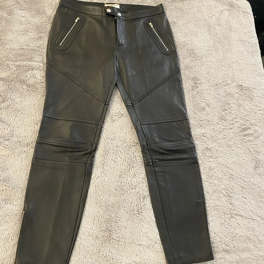 Saint Laurent Paris genuine leather pants, size 38(4)